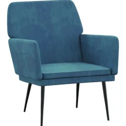 Outlet vidaXL Fåtölj 62x79x79 cm sammet Blå