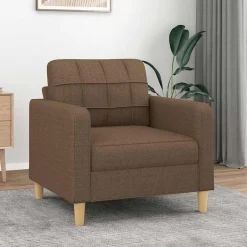 vidaXL Fåtölj 60 cm tyg Brun