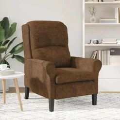 New vidaXL fåtölj Konstläder Brun