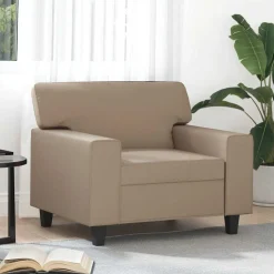 vidaXL Fåtölj Cappuccino 60 cm konstläder