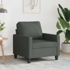 Outlet vidaXL Fåtölj 60 cm tyg Mörkgrå
