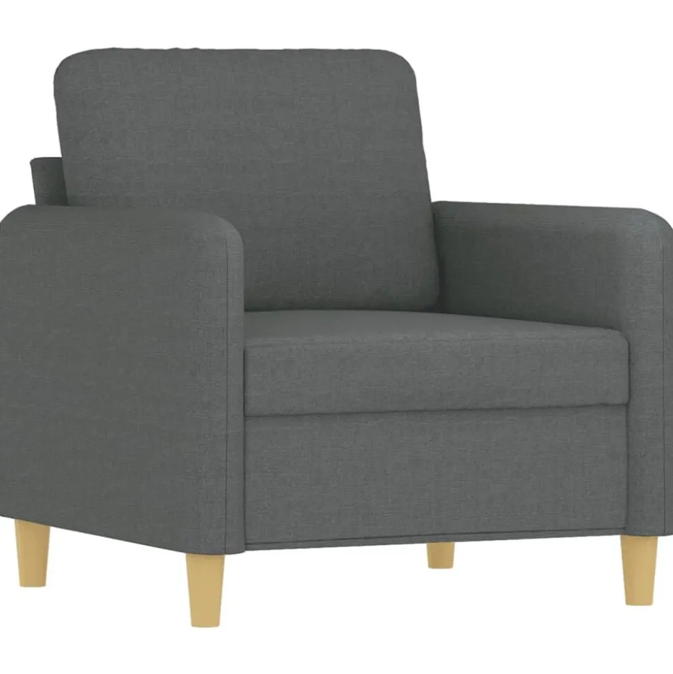 vidaXL Fåtölj mörkgrå 60 cm tyg