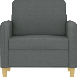 vidaXL Fåtölj mörkgrå 60 cm tyg