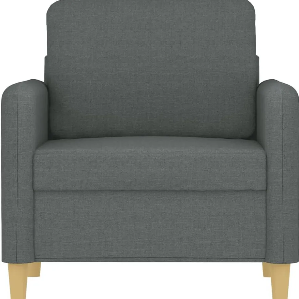 vidaXL Fåtölj mörkgrå 60 cm tyg