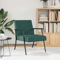 Outlet vidaXL fåtölj 59 x 75 x 78 cm tyg Mörkgrön