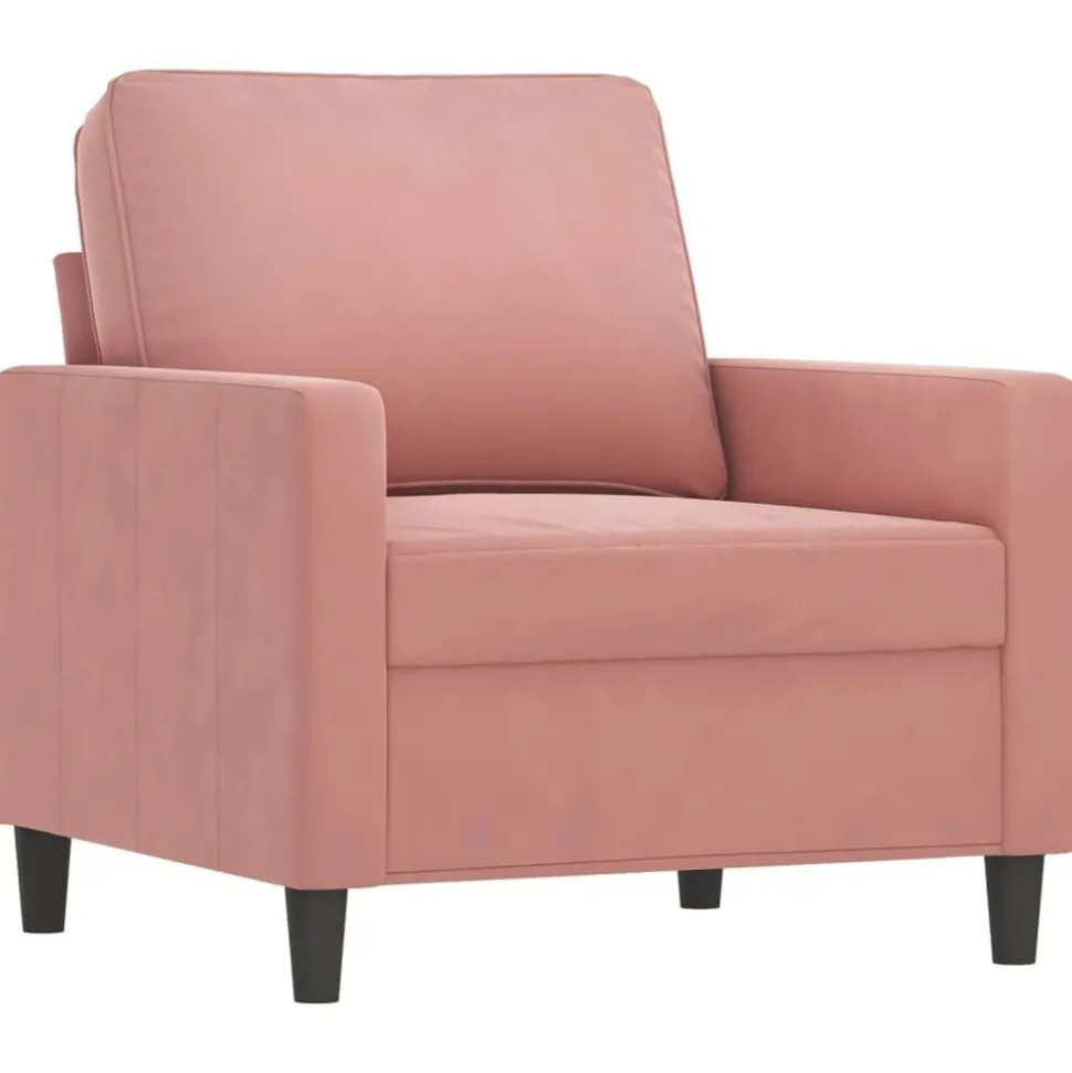 vidaXL Fåtölj Rosa 60 cm sammet