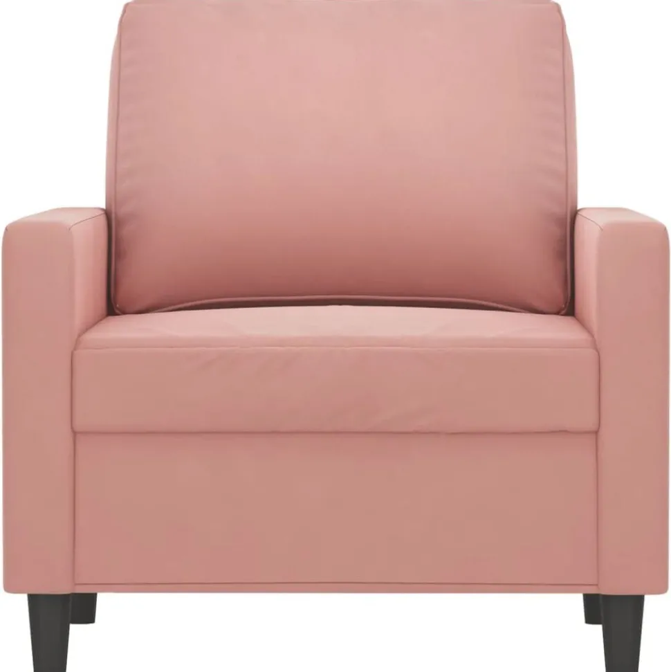 vidaXL Fåtölj Rosa 60 cm sammet