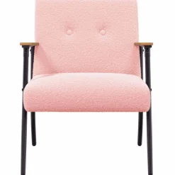 vidaXL fåtölj Rosa Krälsig Ull-liknande Tyg