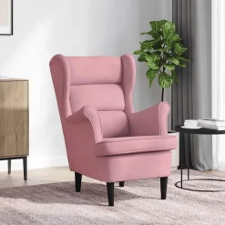 Clearance vidaXL Fåtölj sammet Rosa