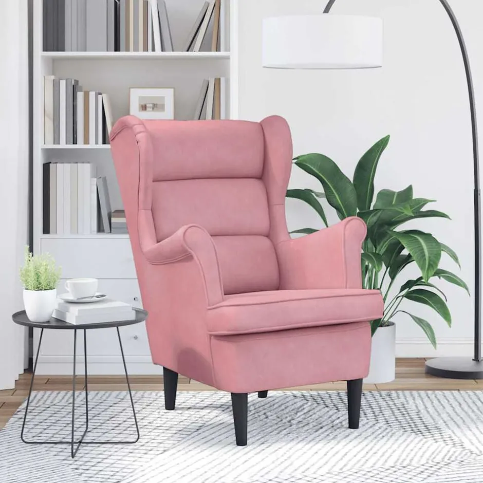 Clearance vidaXL Fåtölj sammet Rosa