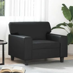 Online vidaXL Fåtölj 60 cm konstläder Svart