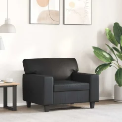 Online vidaXL Fåtölj 60 cm konstläder Svart