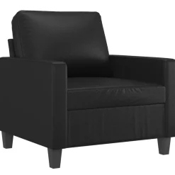 vidaXL Fåtölj svart 60 cm konstläder
