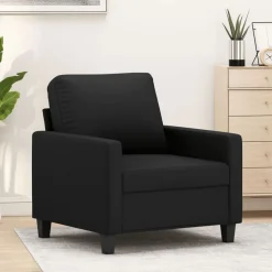 vidaXL Fåtölj svart 60 cm konstläder