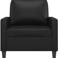 vidaXL Fåtölj svart 60 cm konstläder