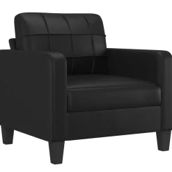 Clearance vidaXL Fåtölj 60 cm konstläder Svart