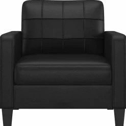 Clearance vidaXL Fåtölj 60 cm konstläder Svart