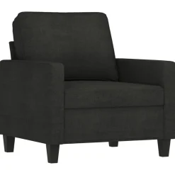 vidaXL Fåtölj svart 60 cm tyg