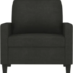 vidaXL Fåtölj svart 60 cm tyg