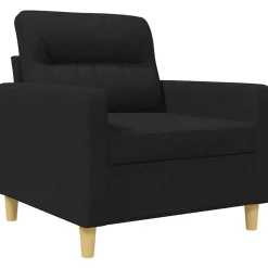 New vidaXL Fåtölj 60 cm tyg Svart