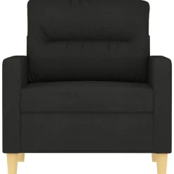 New vidaXL Fåtölj 60 cm tyg Svart