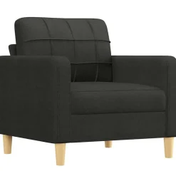 vidaXL Fåtölj svart 60 cm tyg