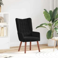 vidaXL fåtölj 63 x 67 x 94 cm Sammet Svart