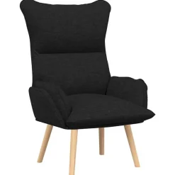 Clearance vidaXL fåtölj 69 x 74 x 93 cm Tyg och plywood Svart