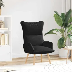 Clearance vidaXL fåtölj 69 x 74 x 93 cm Tyg och plywood Svart