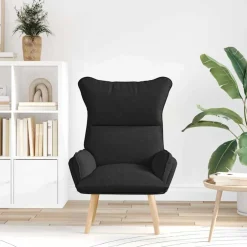 Clearance vidaXL fåtölj 69 x 74 x 93 cm Tyg och plywood Svart