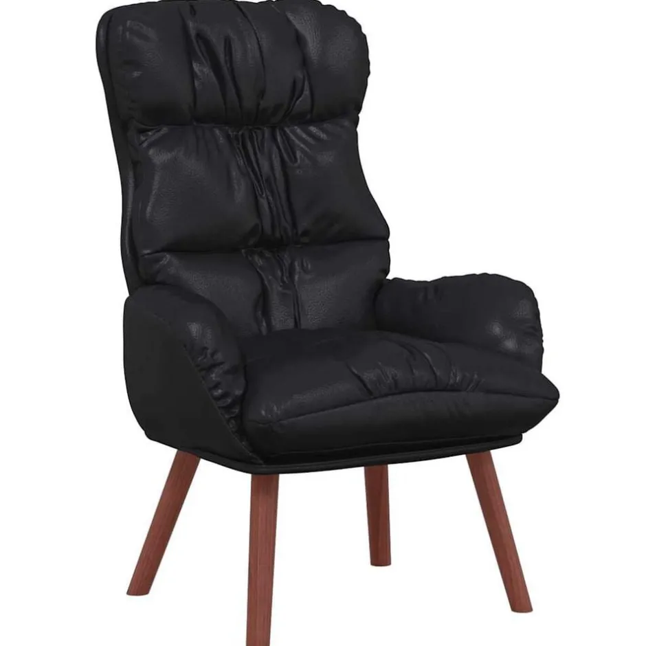 Discount vidaXL fåtölj 69 x 74 x 93 cm Konstläder Svart