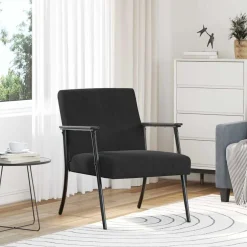Clearance vidaXL fåtölj 59 x 75 x 78 cm Sammet Svart