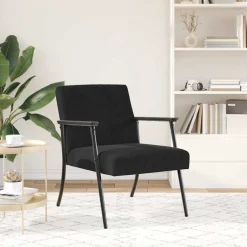 Clearance vidaXL fåtölj 59 x 75 x 78 cm Sammet Svart