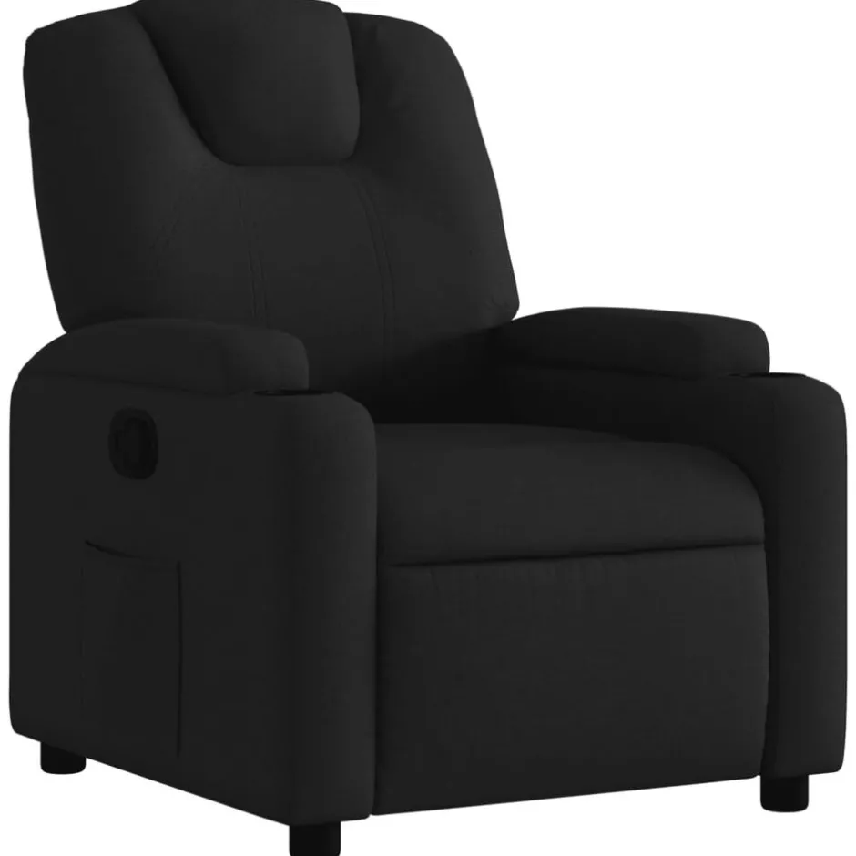 Best vidaXL Fåtölj tyg Svart