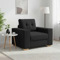 Best vidaXL Fåtölj 100x78x80 cm tyg Svart