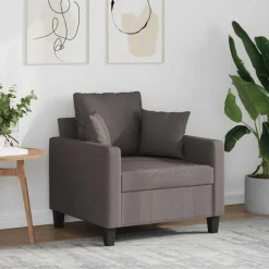 Clearance vidaXL Fåtölj 60 cm tyg Taupe