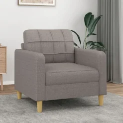 Clearance vidaXL Fåtölj 60 cm tyg Taupe