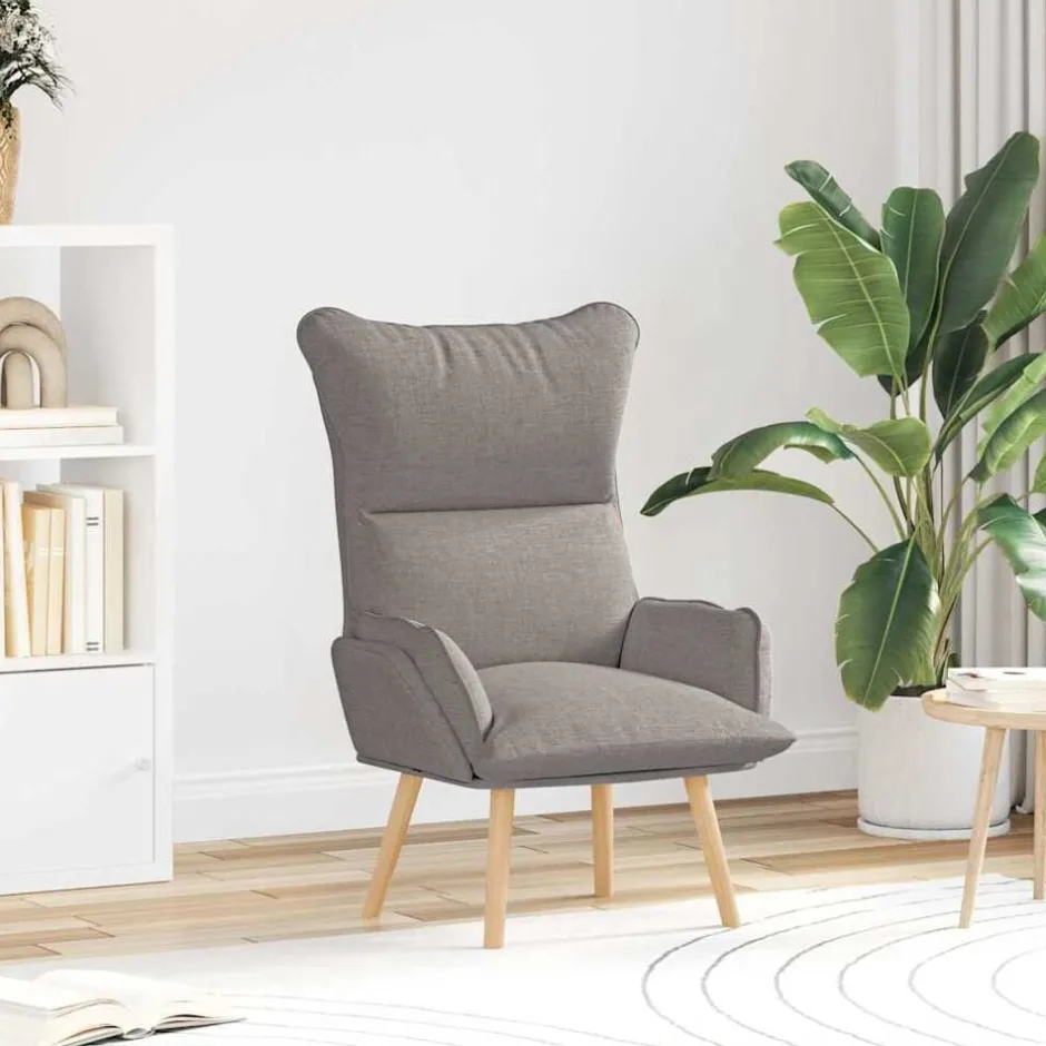 Sale vidaXL fåtölj 69 x 74 x 93 cm Tyg och plywood Taupe