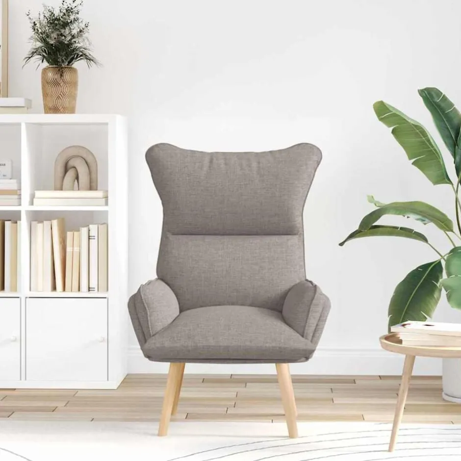 Sale vidaXL fåtölj 69 x 74 x 93 cm Tyg och plywood Taupe