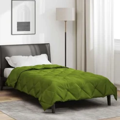 Best vidaXL Full Års-Duvet 135 x 200 cm Mikrofiber Grön
