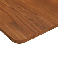 vidaXL Fyrkantig bordsskiva 40x40x1,5cm behandlad massiv ek Mörkbrun