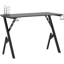Online vidaXL Gamingskrivbord med Y-formade ben 110x60x75 cm Svart