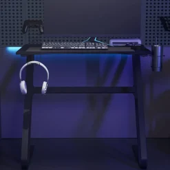 New vidaXL Gamingskrivbord med ZZ-formade ben 90x60x75 cm Svart