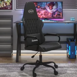 Clearance vidaXL Gamingstol med massage konstläder Svart