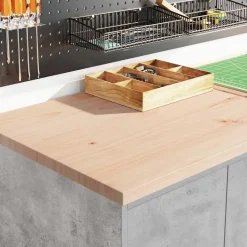 vidaXL Garageskåp 6 delar betong grå konstruerat trä