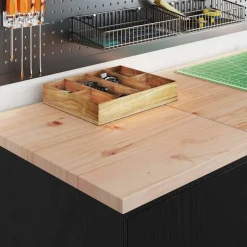 vidaXL Garageskåp 2 delar konstruerat trä Svart