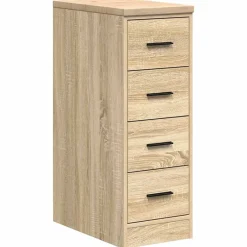 Outlet vidaXL Garageskåp 30x51x85 cm massiv trä furu Sonoma ek