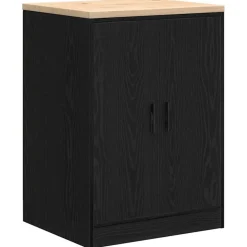 vidaXL Garageskåp svart 60x51x85 cm massiv trä furu