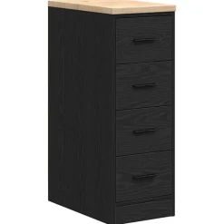 vidaXL Garageskåp svart 30x51x85 cm massiv trä furu