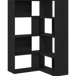 vidaXL Garderob 2 pcs 85 x 85 x 140 cm Konstruerat trä Svart ek